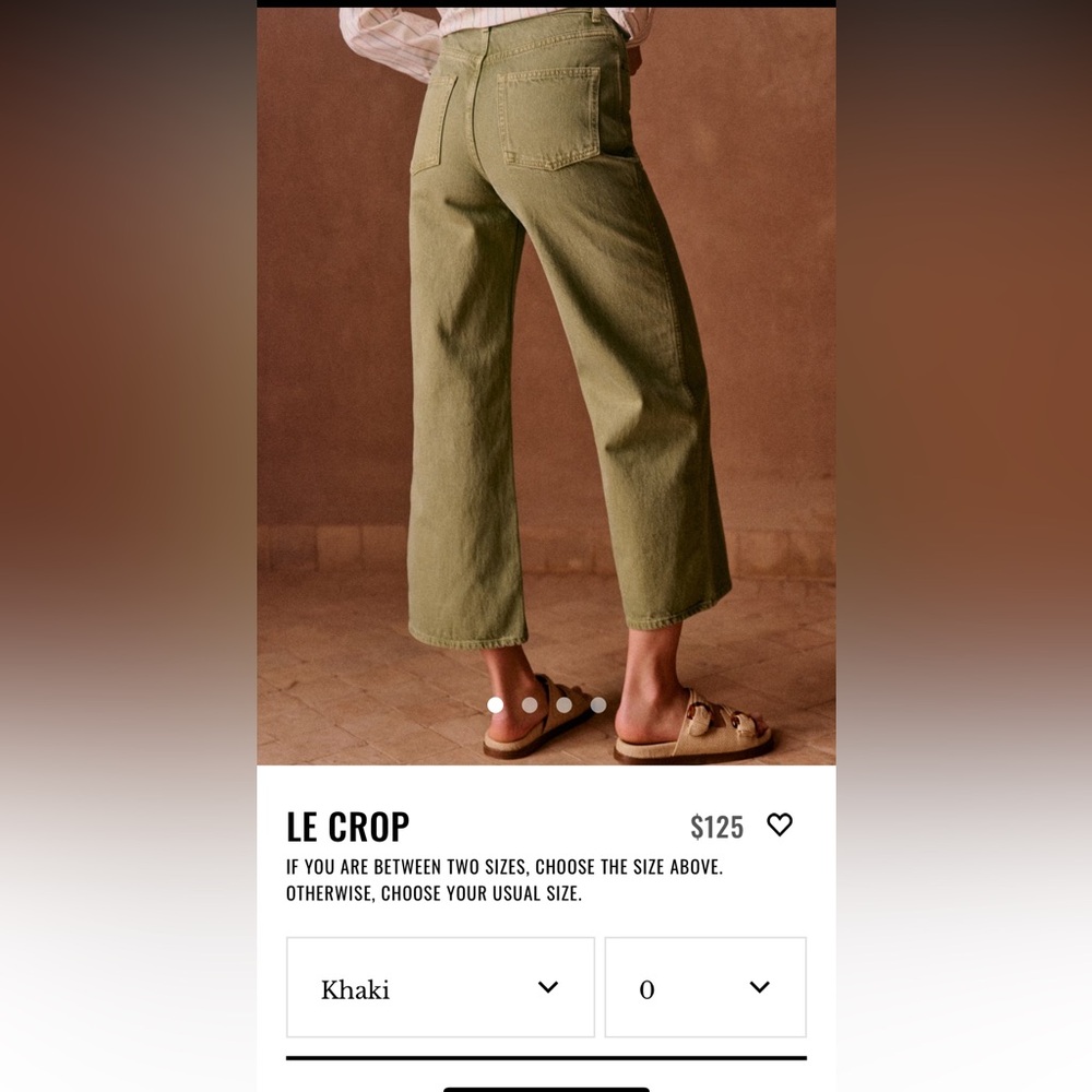 Sézane LeCrop Denim 38